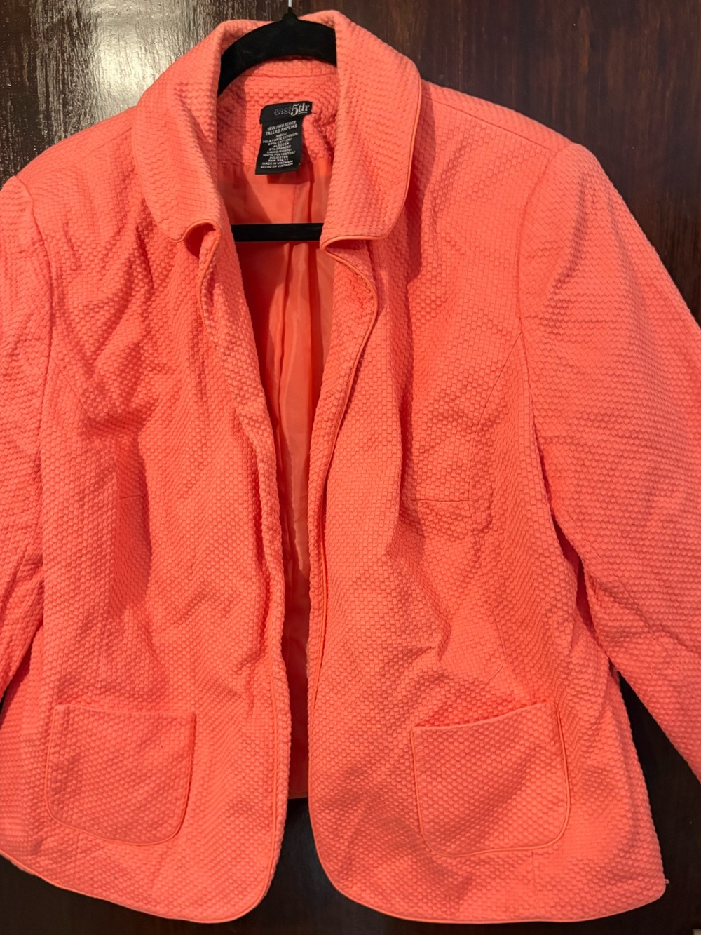 Bundle 3 for $15. East 5th Coral Textured Open-Front Blazer Size 16W.